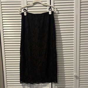 Banana Republic Midi fully lined lace skirt - Tall | Ganache brown